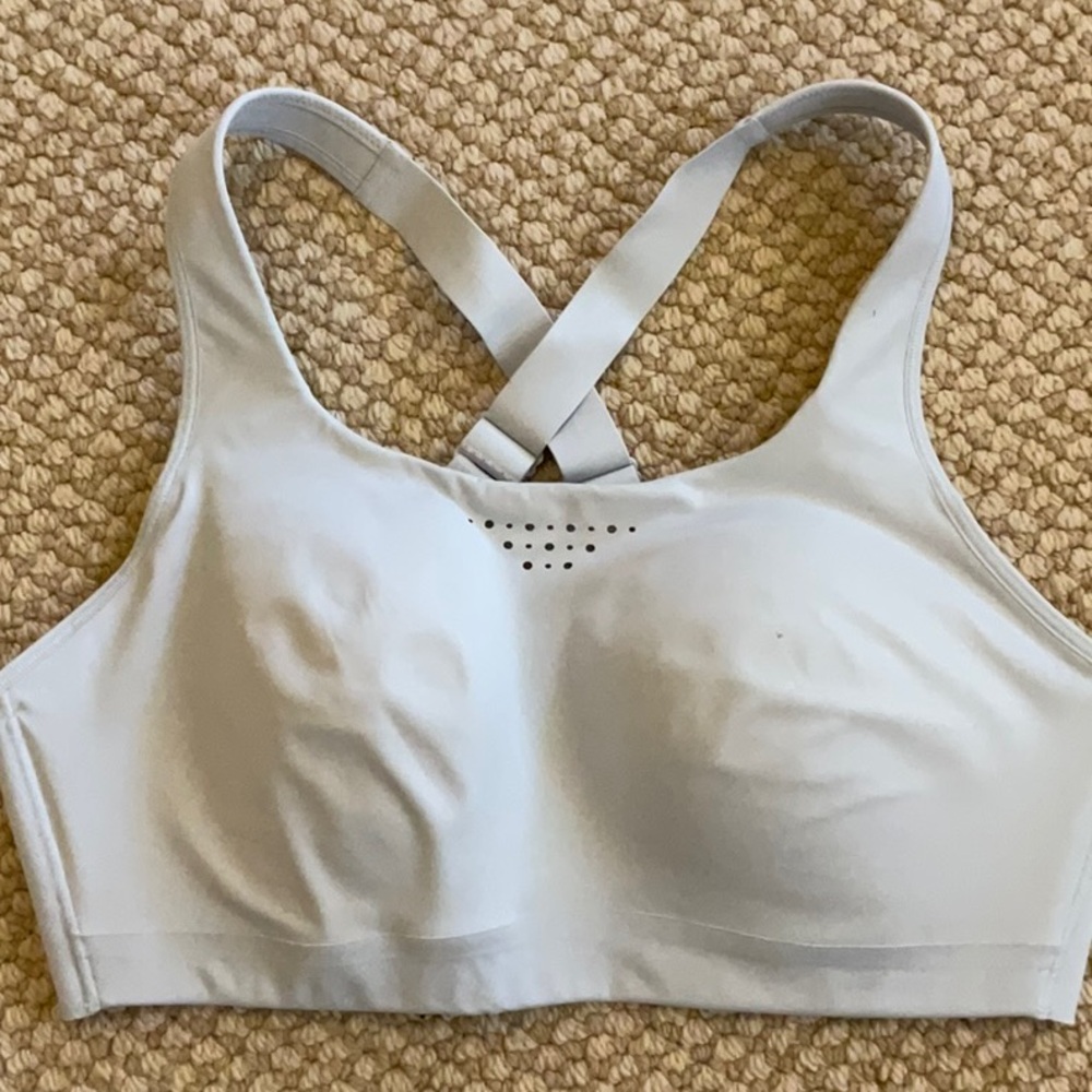 Athleta Gray Crossback Sports Bra for Ultimate Comfort